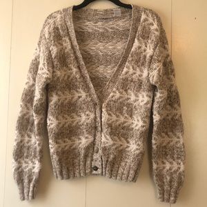 Nordstrom vintage tan/white cardigan